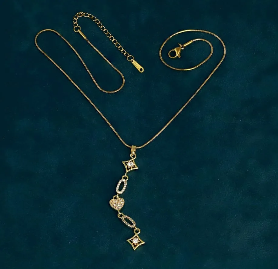 Mixed Charm Drop Necklace