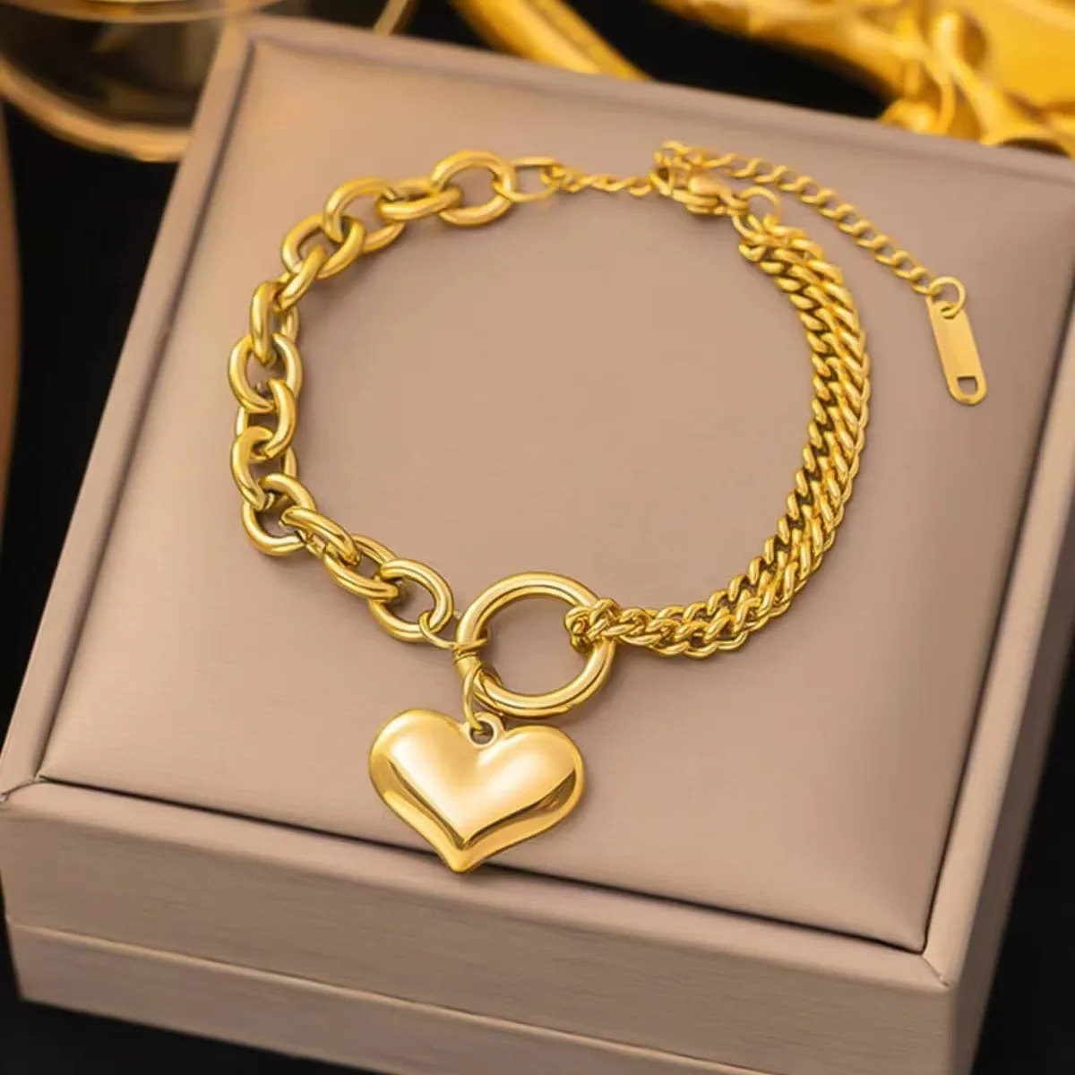 Love Heart Chain Bracelet