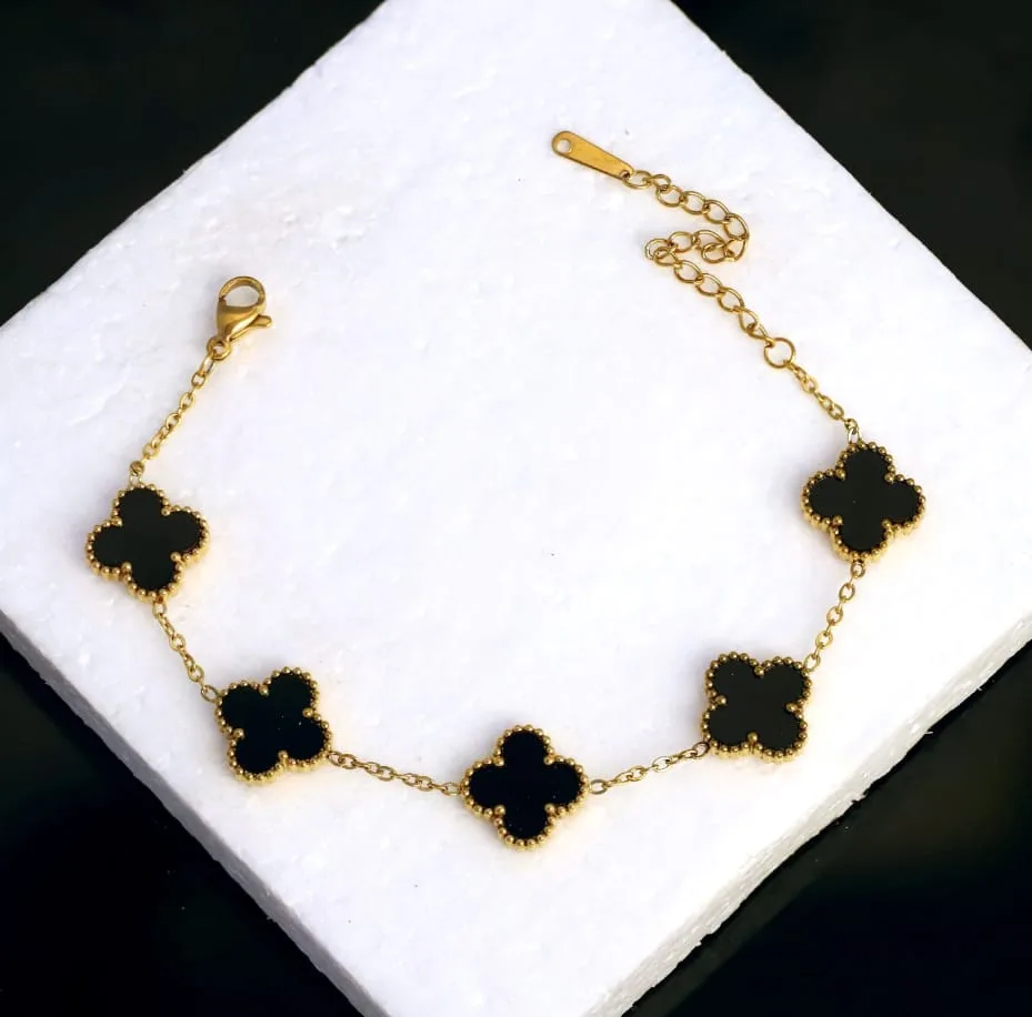 Black Clover Charm Bracelet