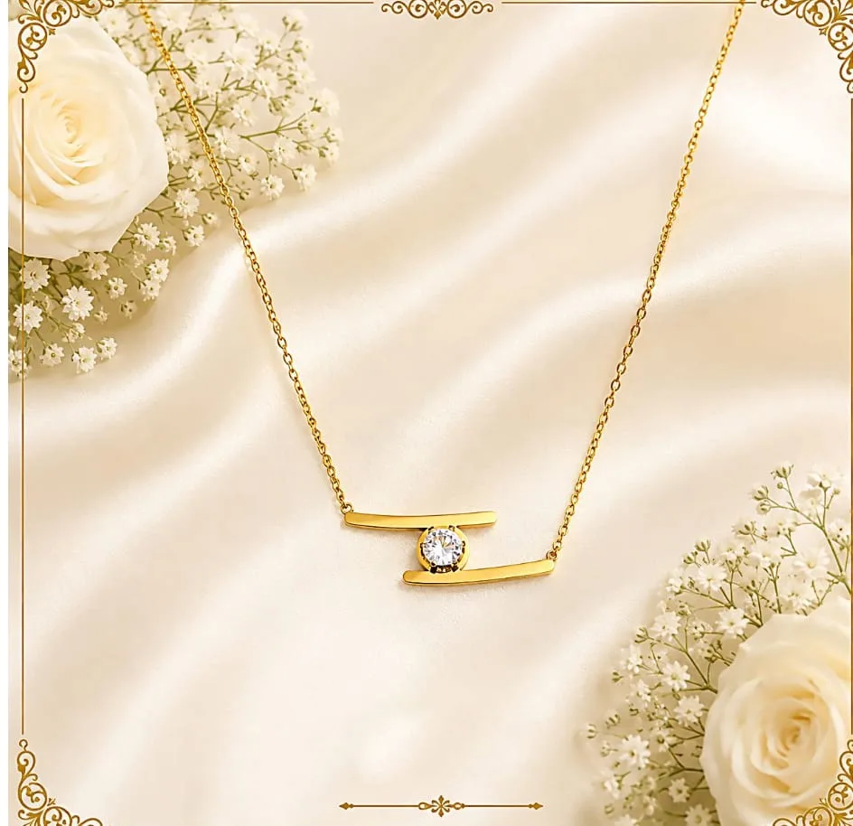 Modern Bar Pendant Necklace
