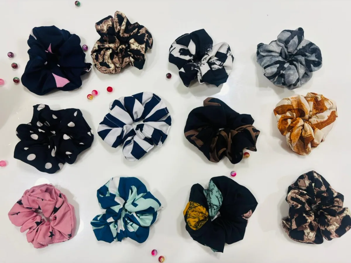 Printed scrunchies