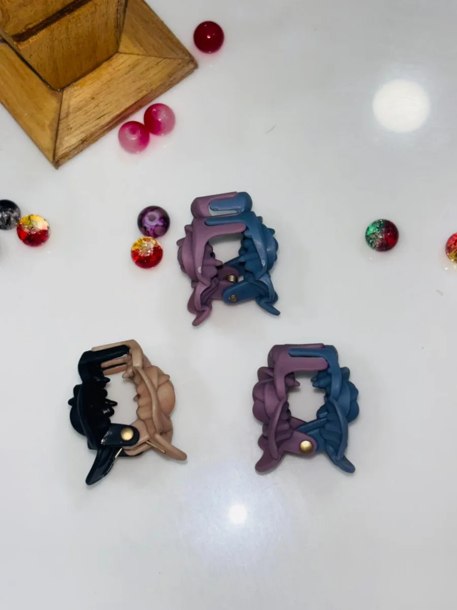 Dual Colour Rose Hair Claw - Small
