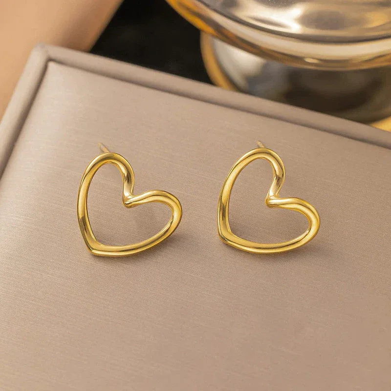 Hollow Heart Earrings