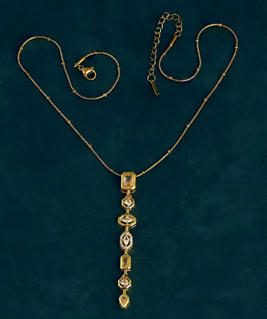 Premium Crystal Cascade Drop Necklace