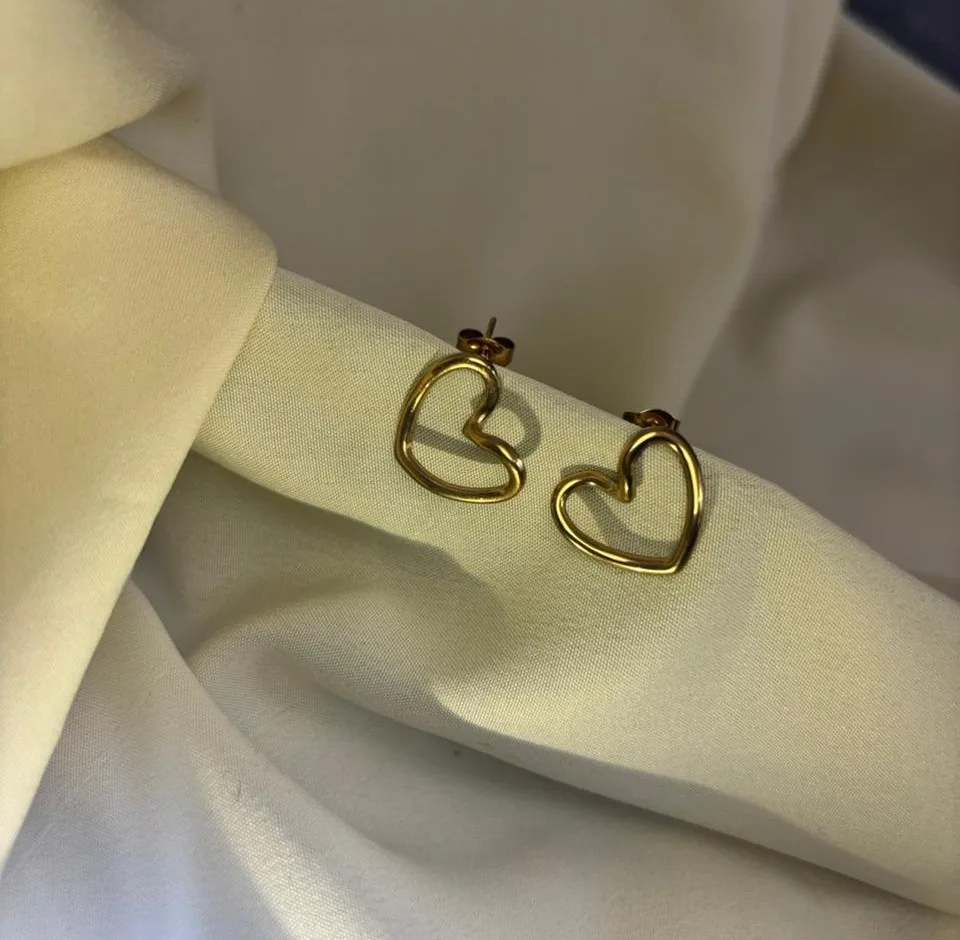 Hollow Heart Earrings