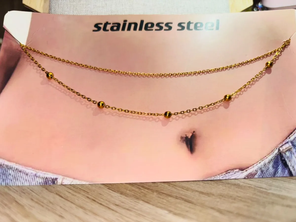Layered Beaded Waist Chain