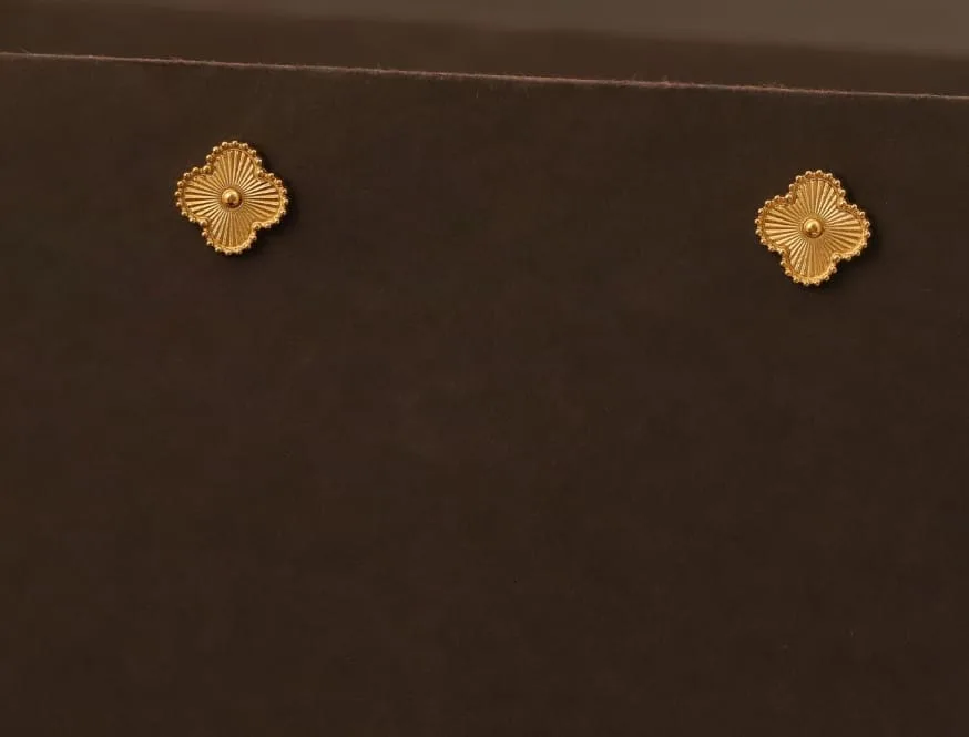 Clover Charm Stud Earrings