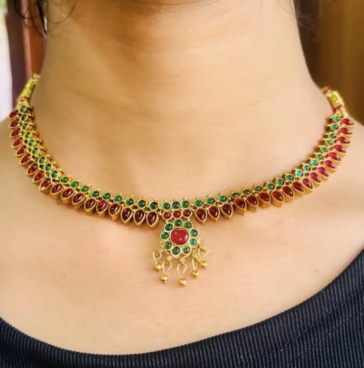 Kundan Ruby & Emerald Necklace Set