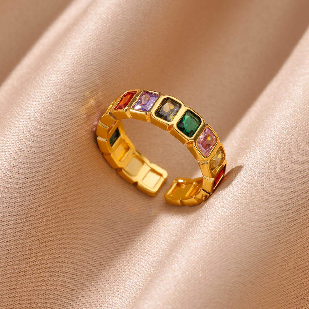 Multi Color Stone Ring