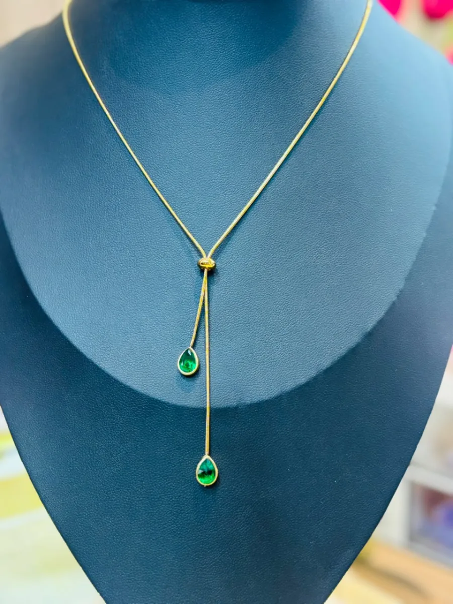 Emerald Drop Necklace