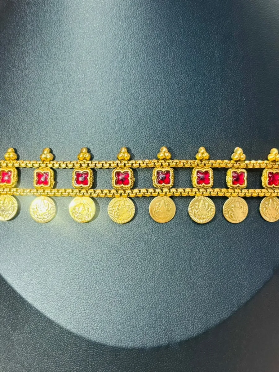 Antique Gold Lakshmi Coin Choker