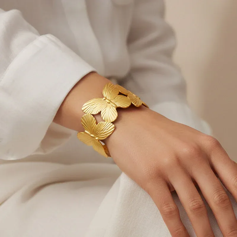 Adjustable Butterfly Cuff Bangle