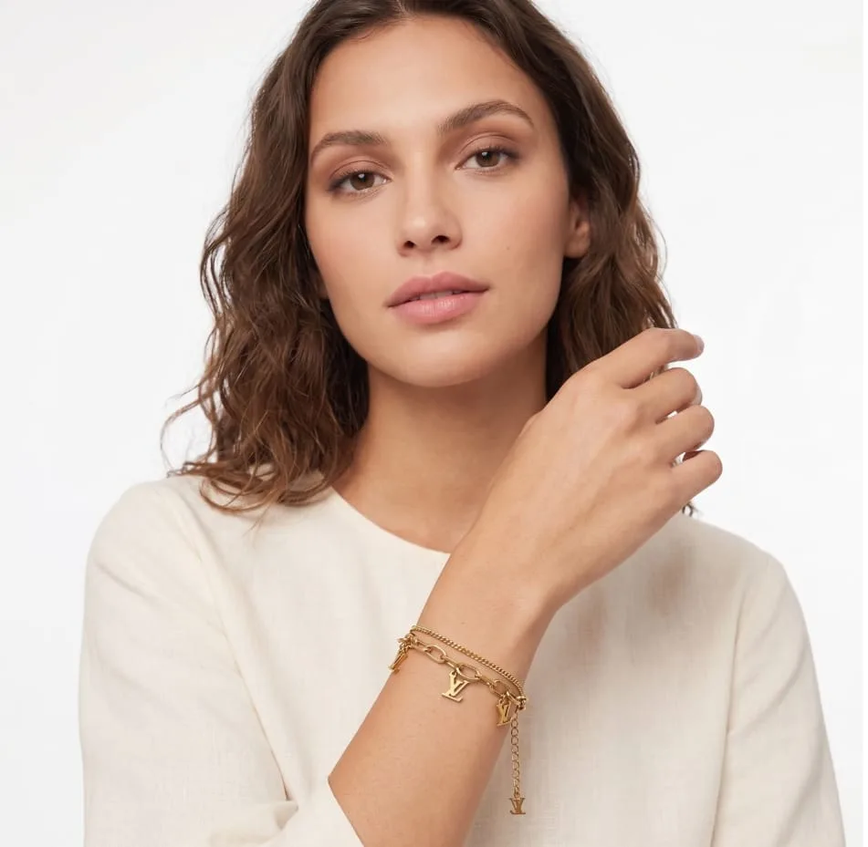 Monogram Charm Chain Bracelet