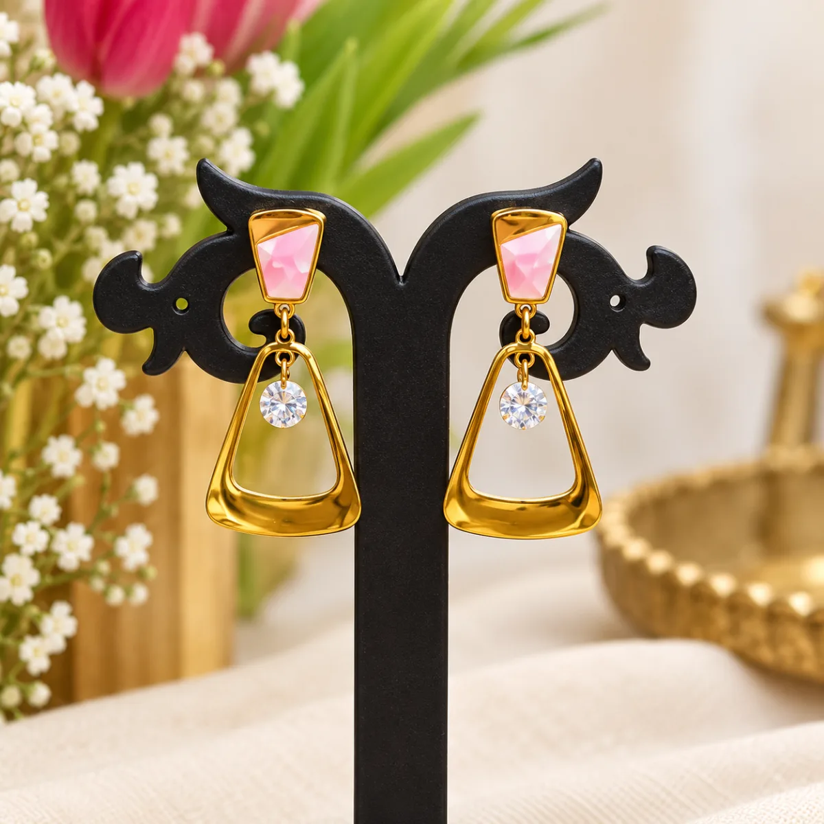 Triangle Drop Earrings