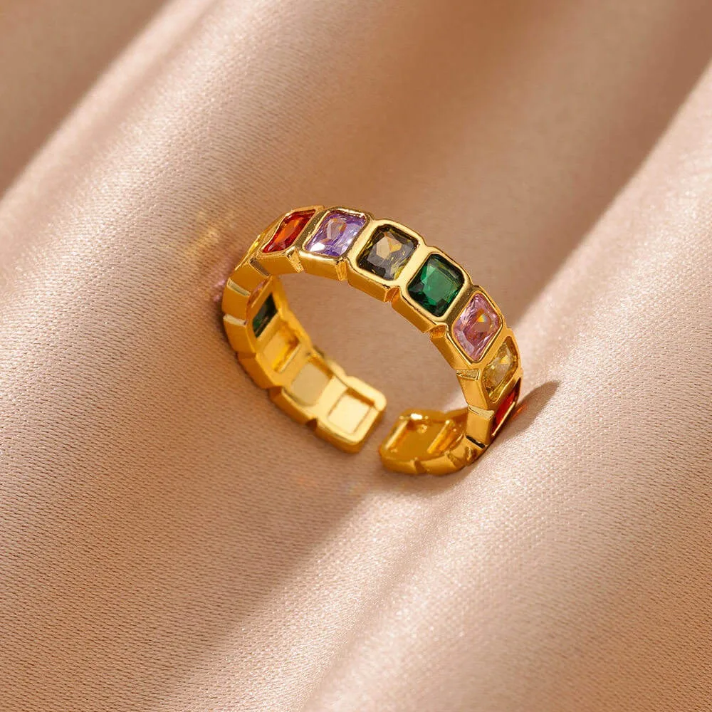 Multi Color Stone Ring