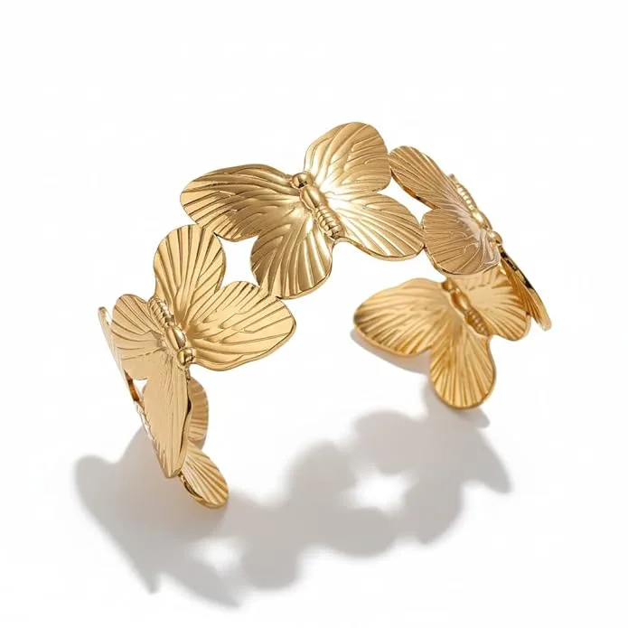 Adjustable Butterfly Cuff Bangle
