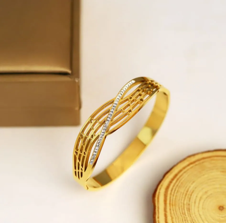 Cage Cutout Layered Bangle