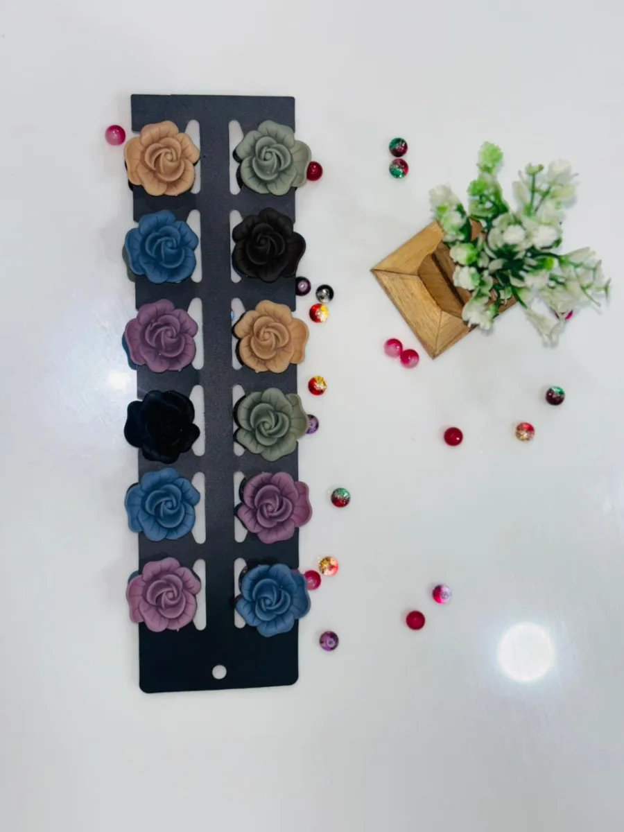 Dual Colour Rose Hair Claw - Small