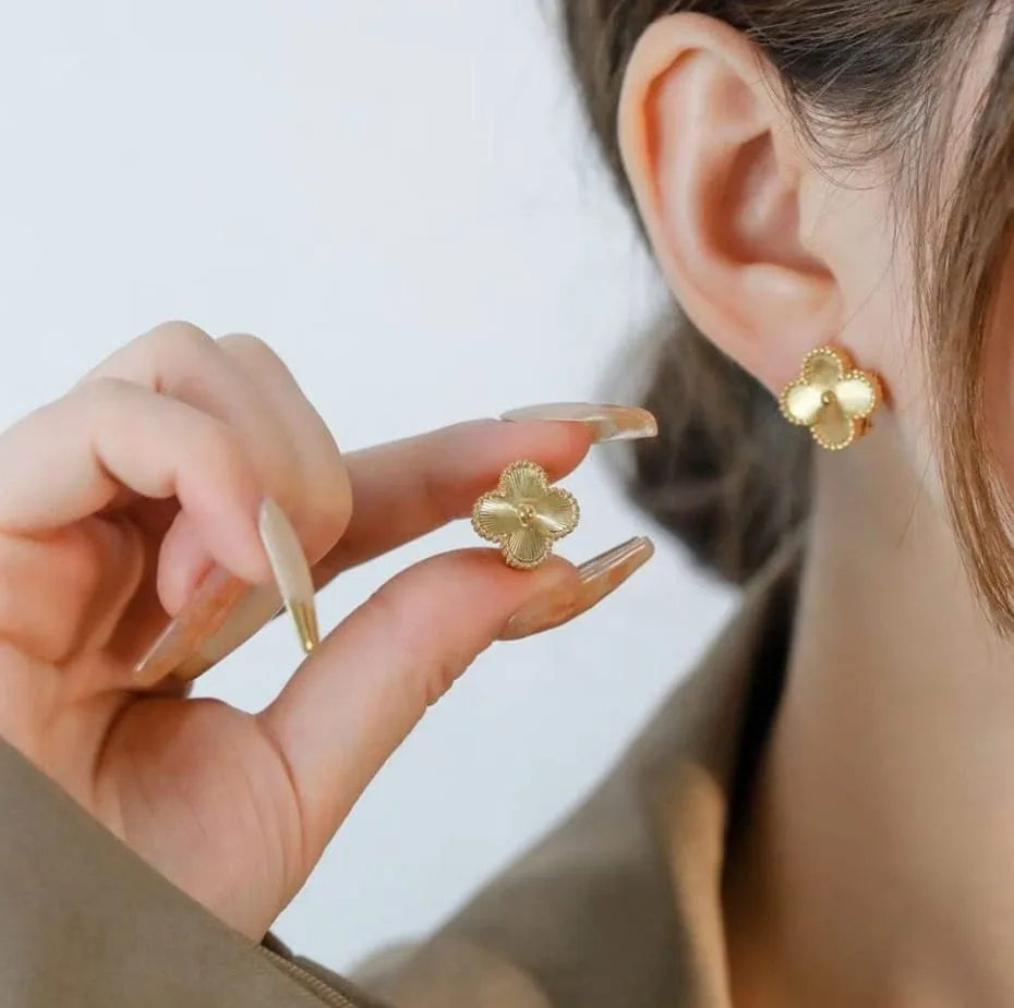 Clover Charm Stud Earrings