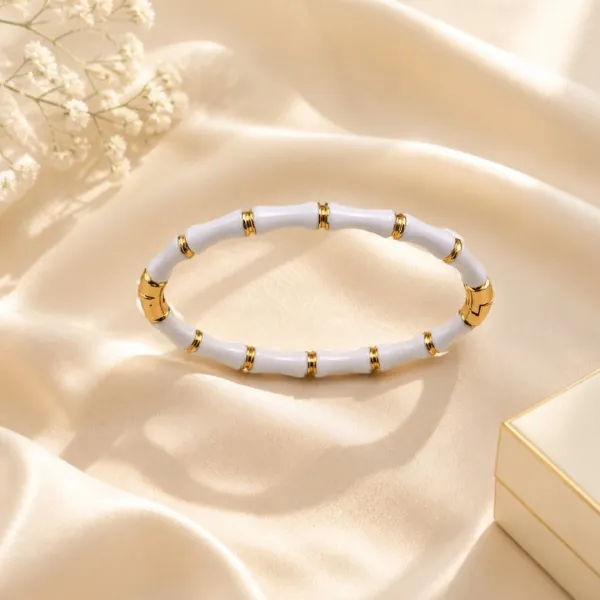 Baby White Bamboo Bangle