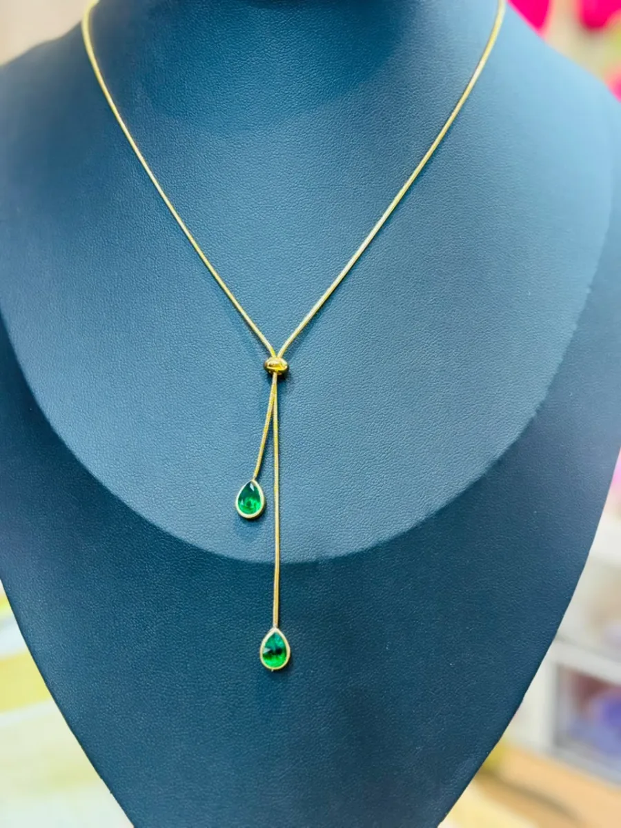 Emerald Drop Necklace