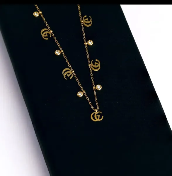 Anti Tarnish 18K Gold Plated Charm Necklace