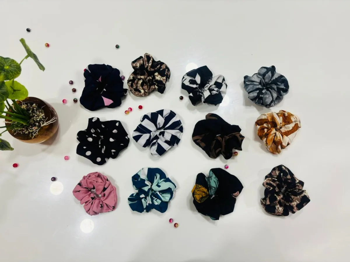 Printed scrunchies