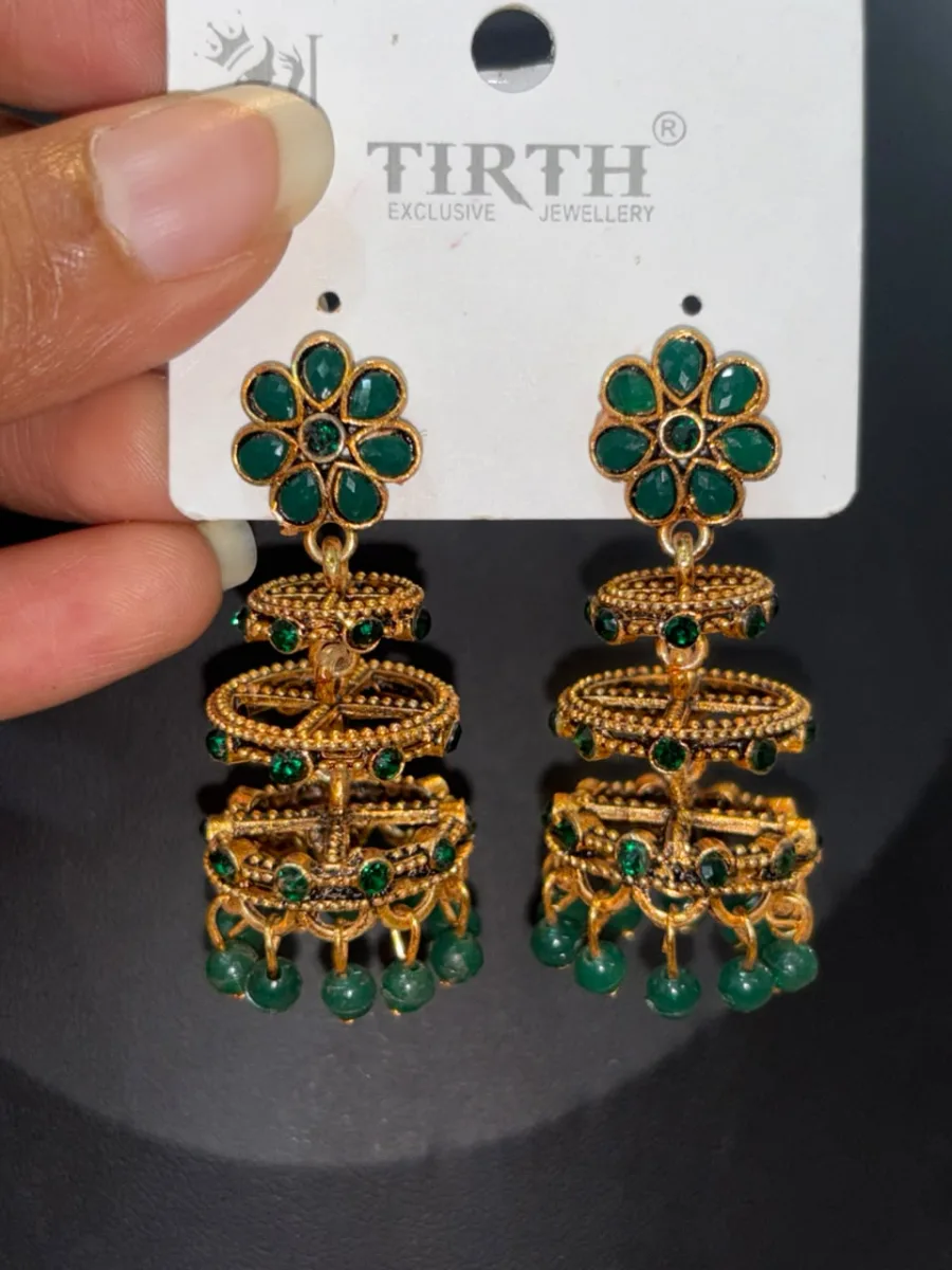 Dancing Tier Jhumka Earrings