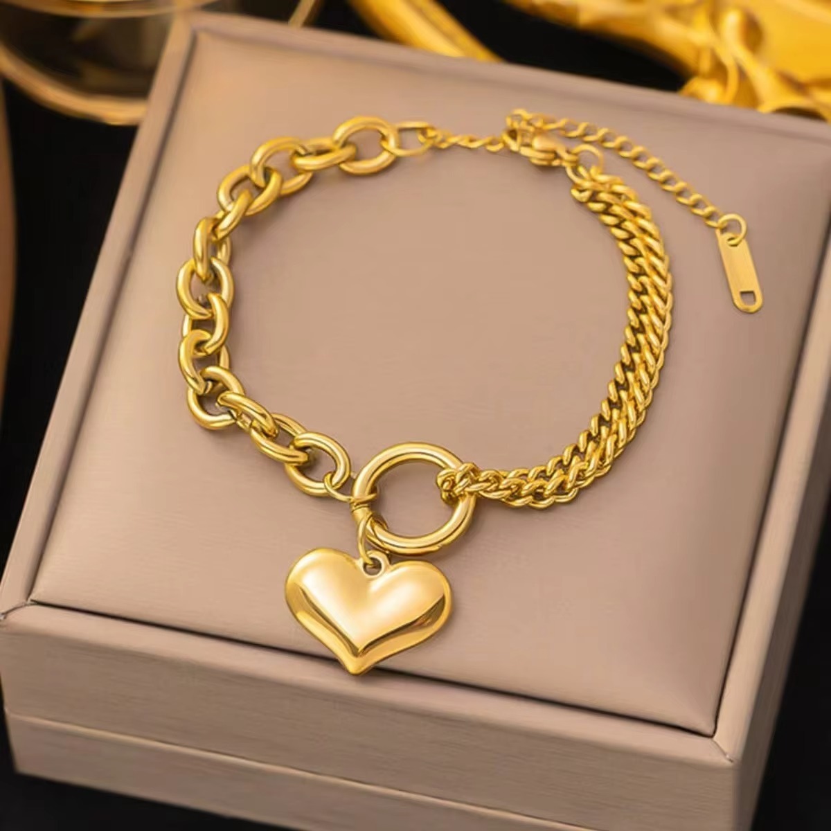 Love Heart Chain Bracelet