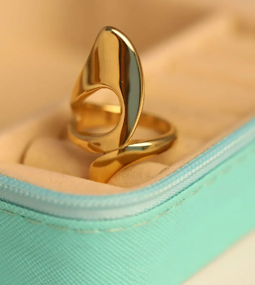 Anti Tarnish Premium Statement Curve Ring