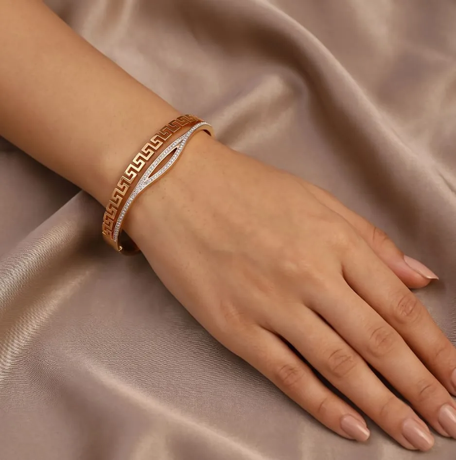 Greek Key Kada Bangle